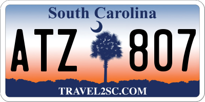 SC license plate ATZ807