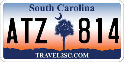 SC license plate ATZ814