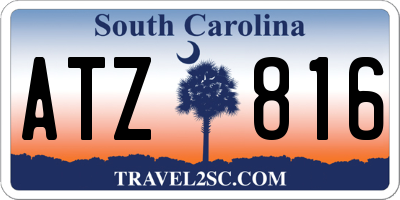 SC license plate ATZ816