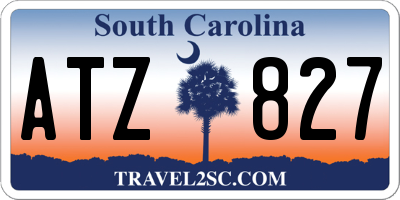 SC license plate ATZ827