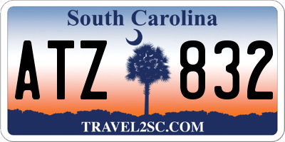 SC license plate ATZ832