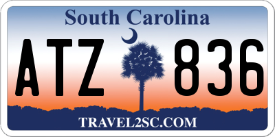 SC license plate ATZ836