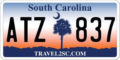 SC license plate ATZ837