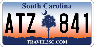 SC license plate ATZ841