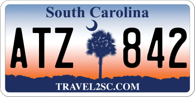 SC license plate ATZ842