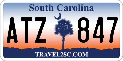 SC license plate ATZ847