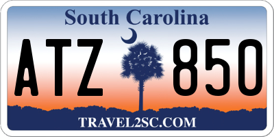 SC license plate ATZ850