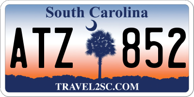 SC license plate ATZ852