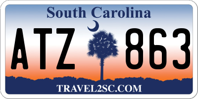 SC license plate ATZ863