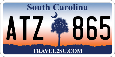 SC license plate ATZ865
