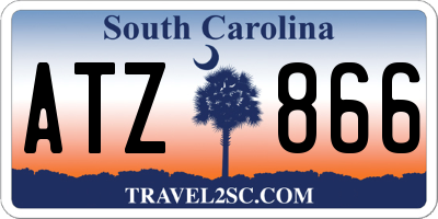 SC license plate ATZ866