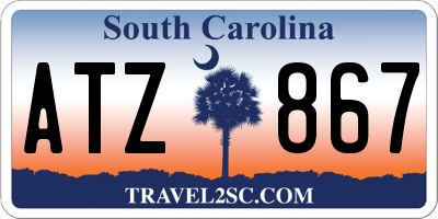 SC license plate ATZ867