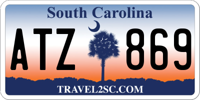 SC license plate ATZ869