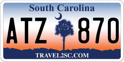 SC license plate ATZ870