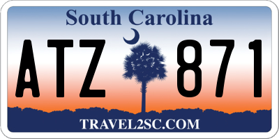 SC license plate ATZ871