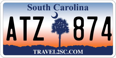 SC license plate ATZ874