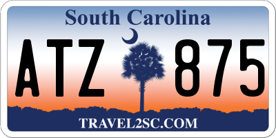 SC license plate ATZ875