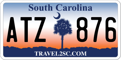 SC license plate ATZ876