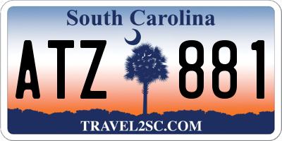 SC license plate ATZ881