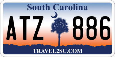 SC license plate ATZ886