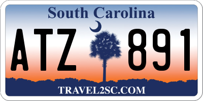 SC license plate ATZ891