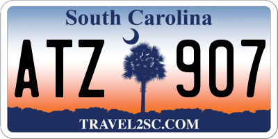SC license plate ATZ907