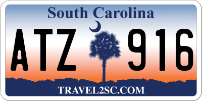 SC license plate ATZ916