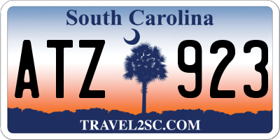 SC license plate ATZ923