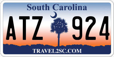 SC license plate ATZ924