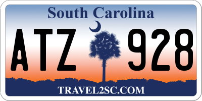 SC license plate ATZ928
