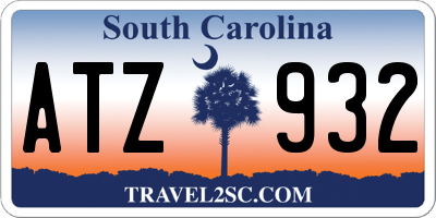 SC license plate ATZ932