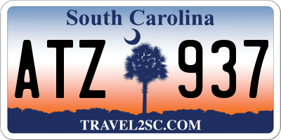 SC license plate ATZ937