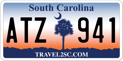 SC license plate ATZ941