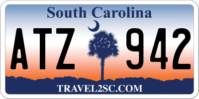 SC license plate ATZ942