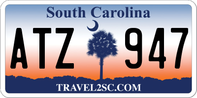 SC license plate ATZ947