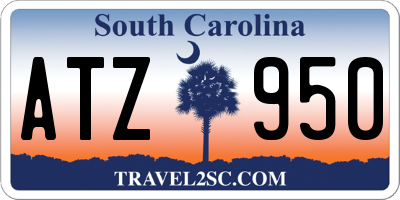 SC license plate ATZ950