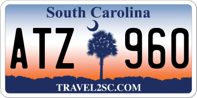 SC license plate ATZ960