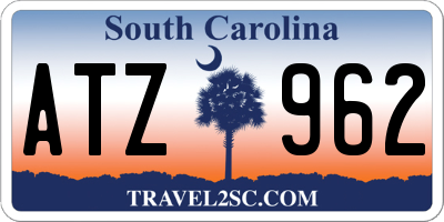SC license plate ATZ962
