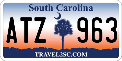 SC license plate ATZ963