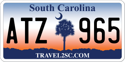 SC license plate ATZ965