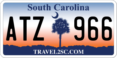 SC license plate ATZ966