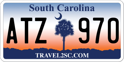 SC license plate ATZ970
