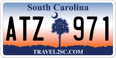 SC license plate ATZ971