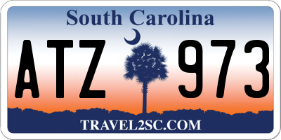 SC license plate ATZ973