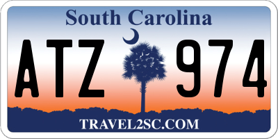 SC license plate ATZ974