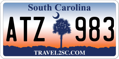 SC license plate ATZ983