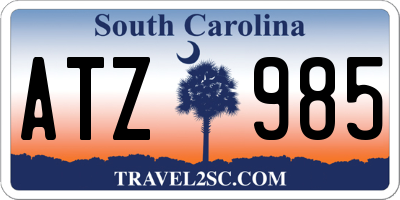 SC license plate ATZ985
