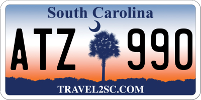 SC license plate ATZ990