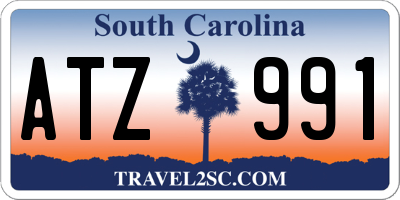 SC license plate ATZ991