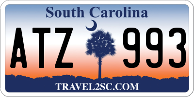 SC license plate ATZ993